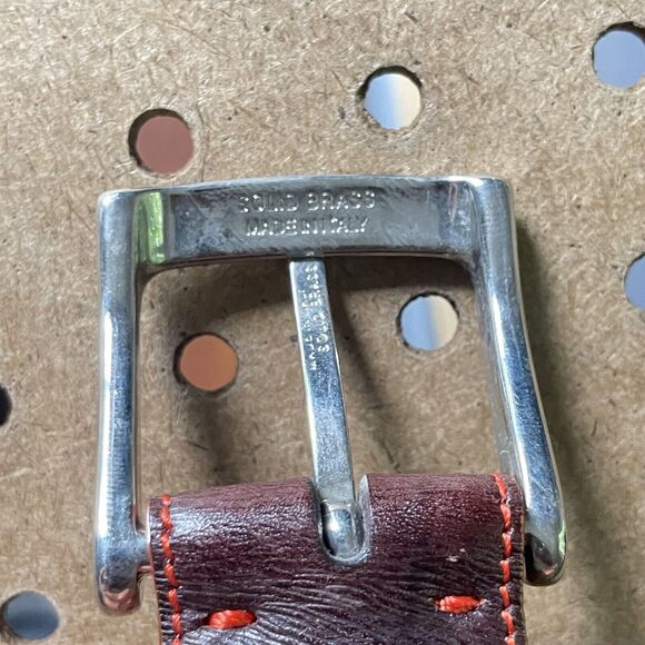 Joseph Bruce Leather Belt Men Size 34/90 Brown Genuine Italian J0703T MINT - Picture 4 of 8